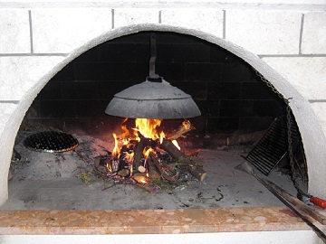 Outdoor Stone Fireplace